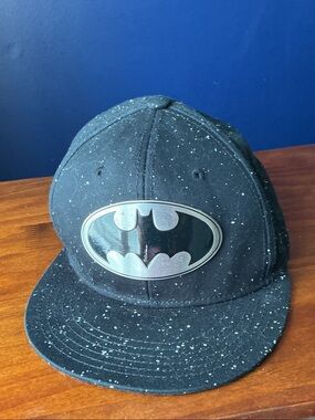 Batman Black and Silver Cap with Batman Emblem